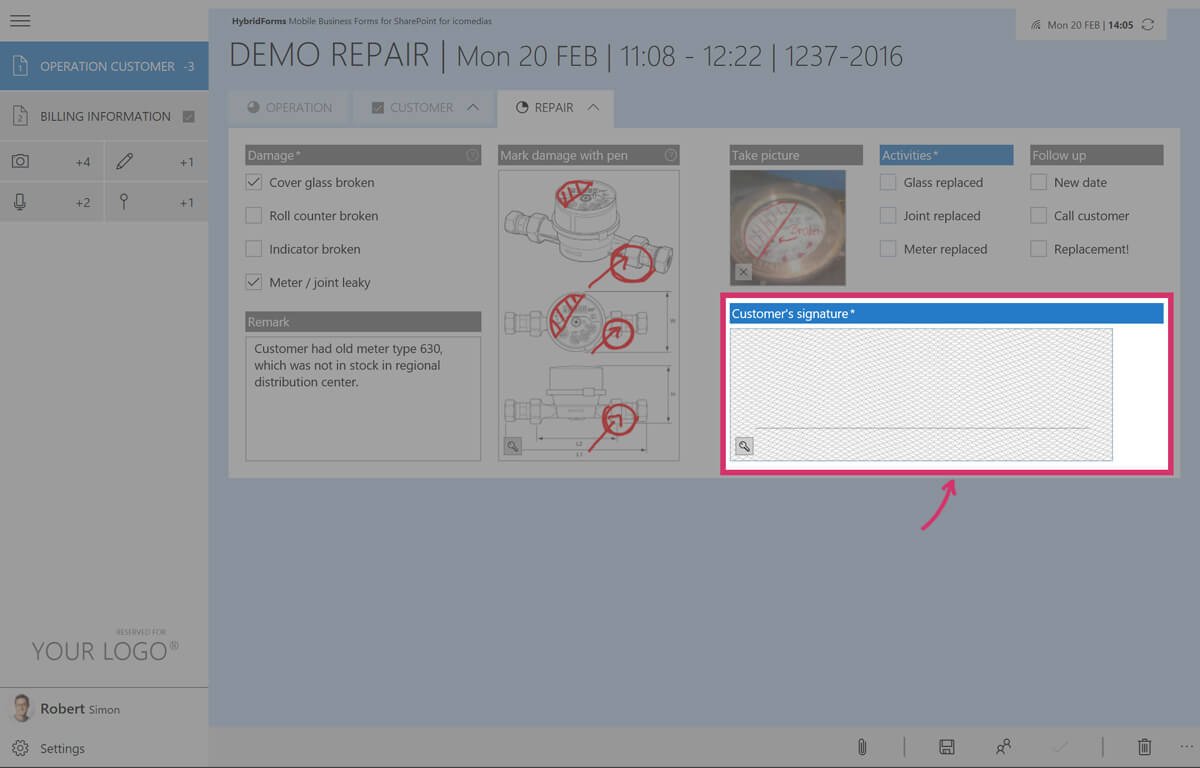 Signature Input Field